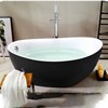 Bồn tắm cong độc lập màu đen ERANO 1680Đ