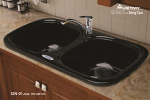 Chậu rửa bát đá Granite Việt Mỹ S2N-01