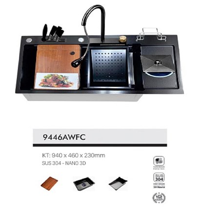 Chậu rửa chén VICTORY VIC9446AWFC