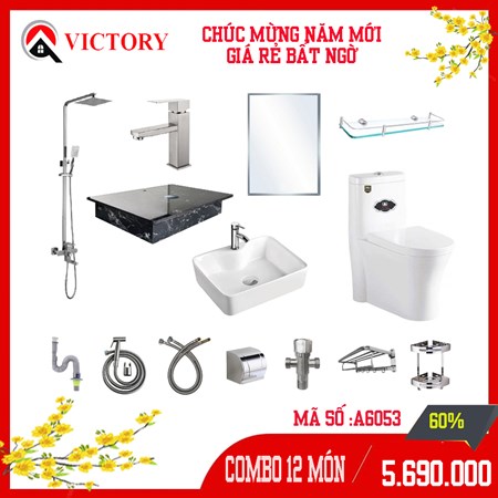 Combo thiết bị vệ sinh 12 món 6053