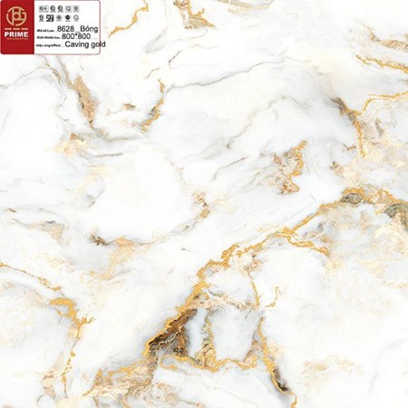 Đá bóng kiếng khắc kim 800x800 PRIME 8628