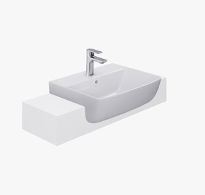 Lavabo rửa mặt bán âm bàn INAX L-345V